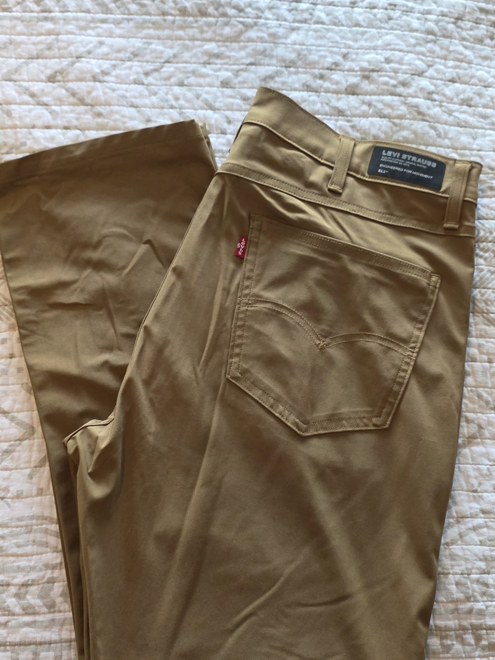 Levi's Men's 511 Slim Tech Jeans in Khaki Brown 38/32